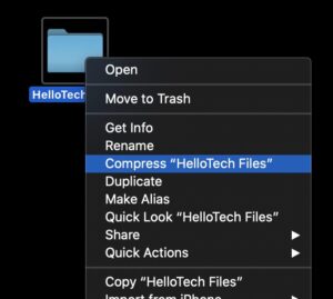 Make a Zip File on Mac