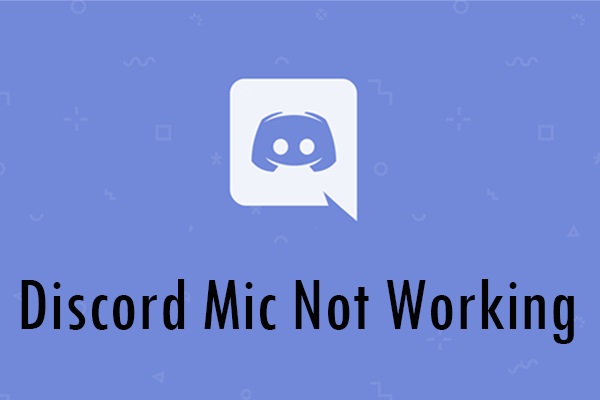 discord mic not working