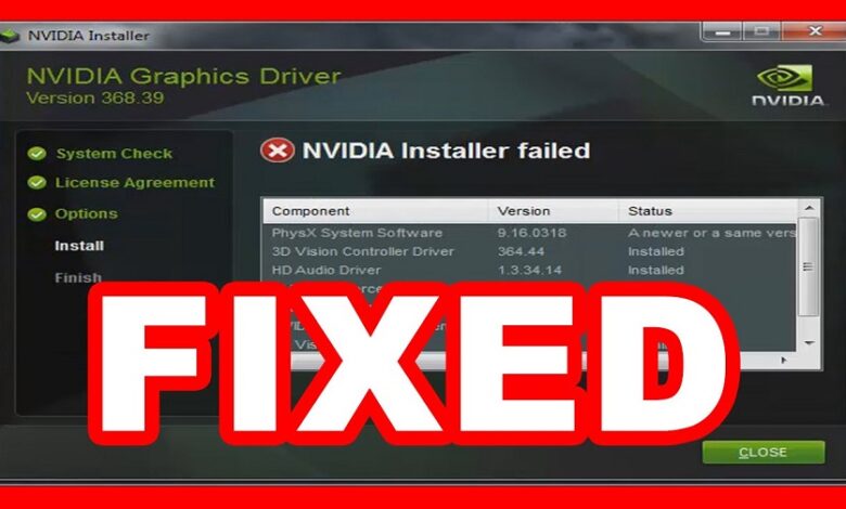 NVIDIA Installer Failed