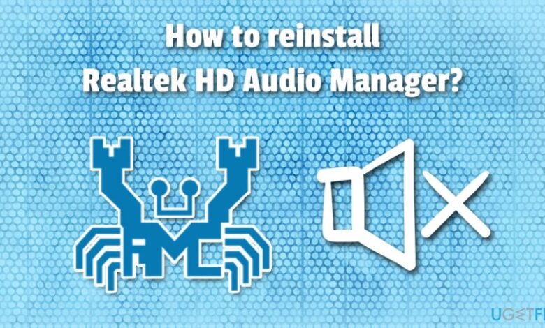 Reinstall Realtek HD Audio Manager Windows 10