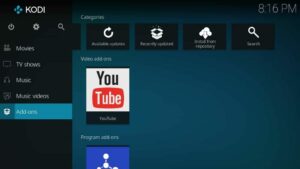 Activate YouTube on Kodi