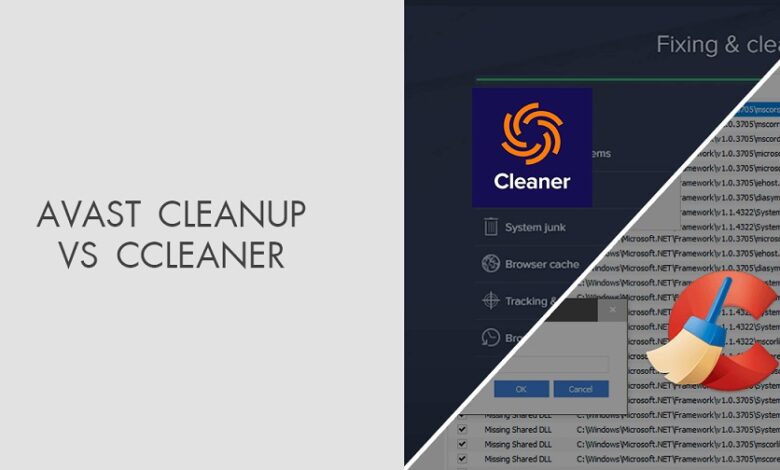 Avast Cleanup vs CCleaner