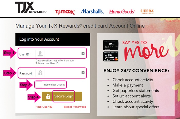 Tjmaxx Credit Card Account Login Access In 2021 1 Tech