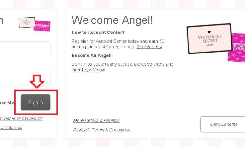 victoria secret credit card login