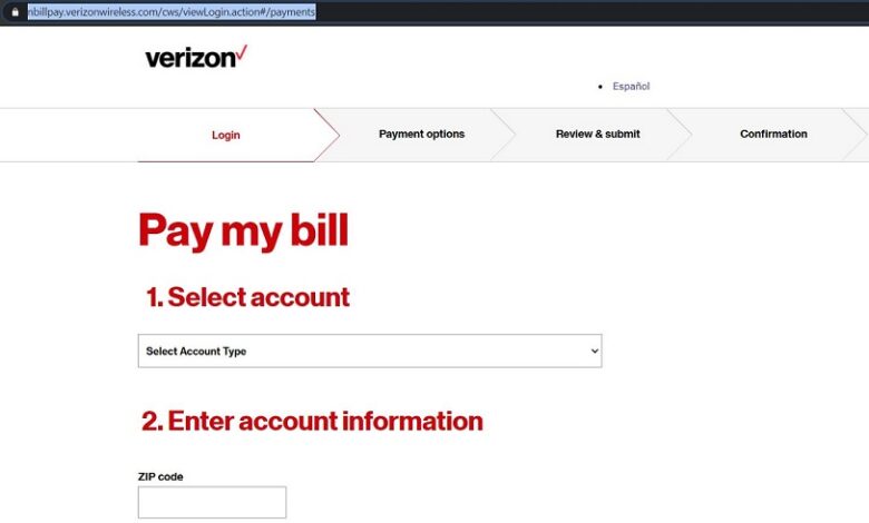 verizon bill pay phone number